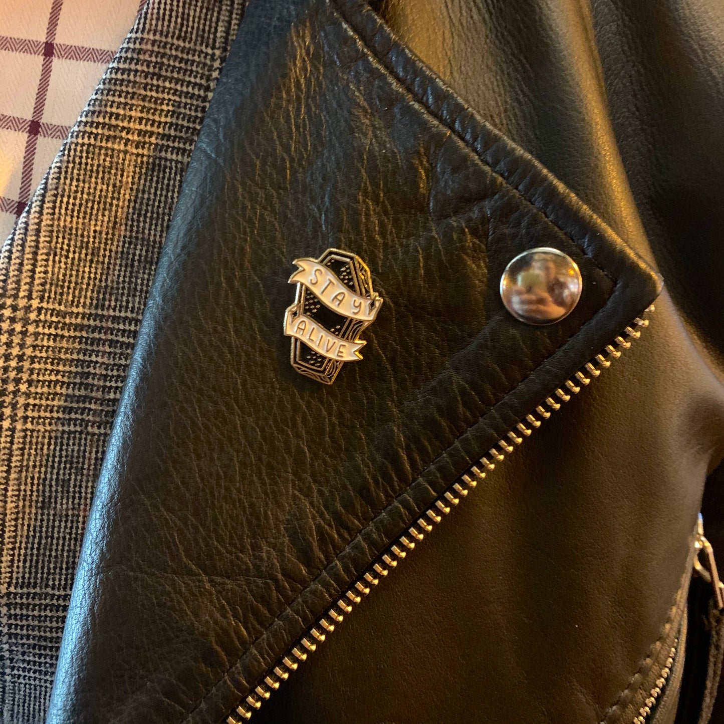 Stay Alive Enamel Pin